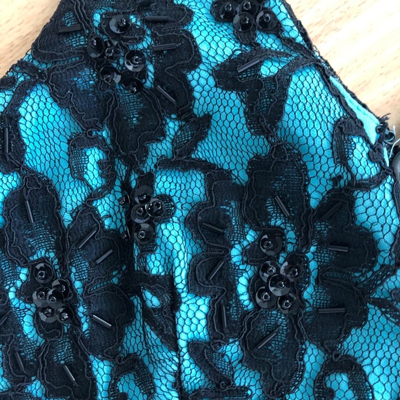 Embellished Lace Beaded Formal Dress - Picture 3 of 4